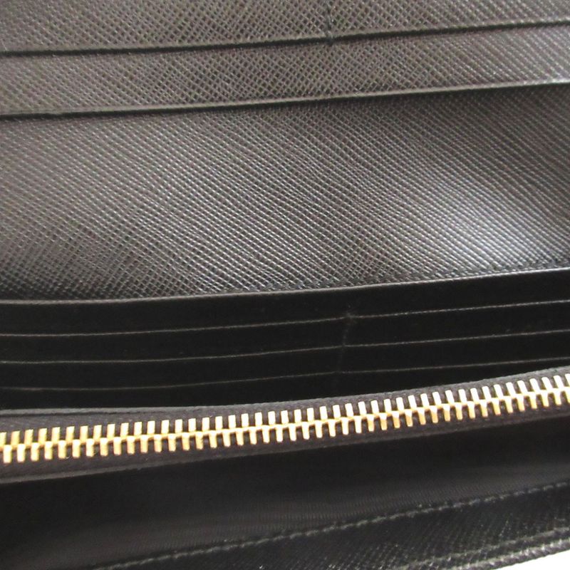 Prada Sapphia Leather Black Bifold Wallet