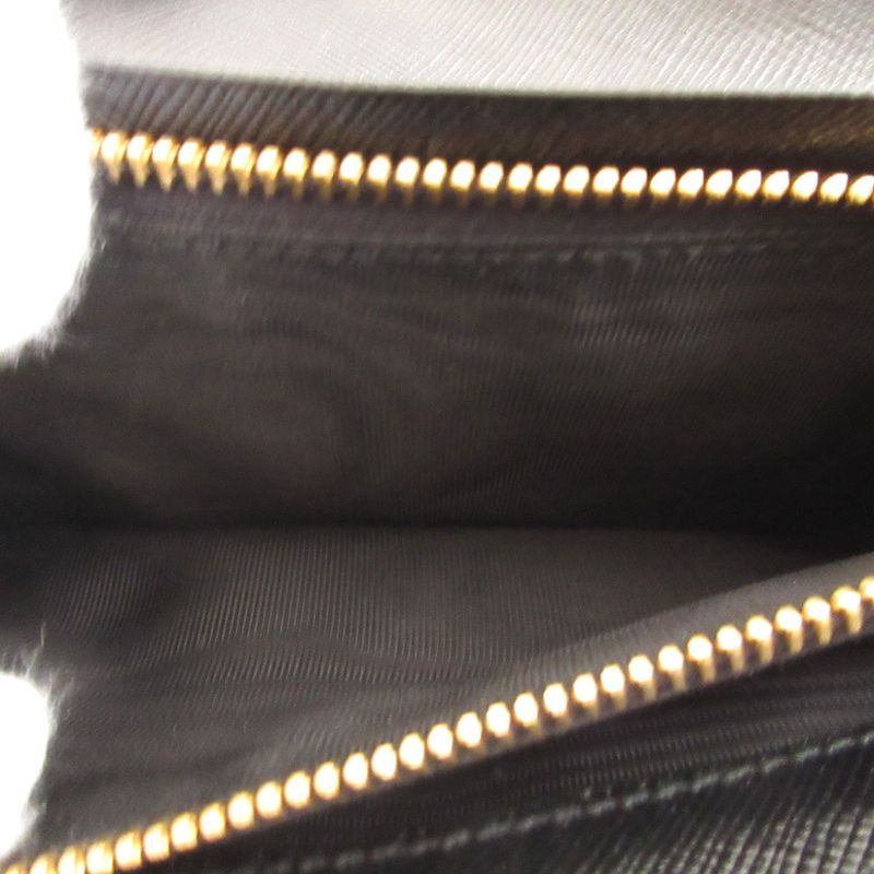 Prada Sapphia Leather Black Bifold Wallet