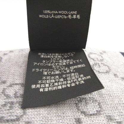 Gucci GG Pattern Sherry Wool Gray Scarf