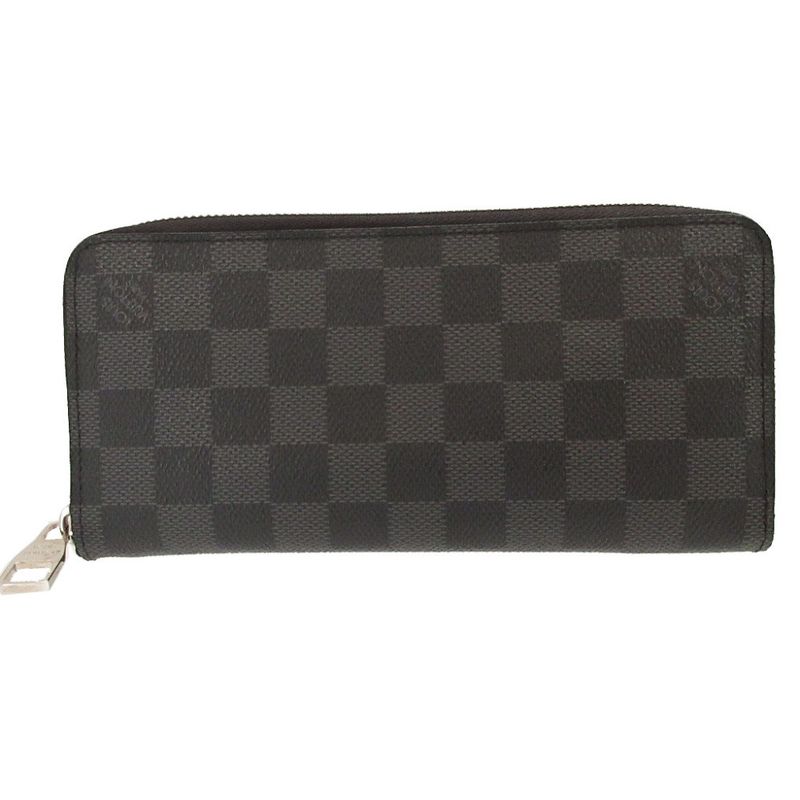 Louis Vuitton Damier Graphite Zippy Wallet Vertical Gray Zip Around