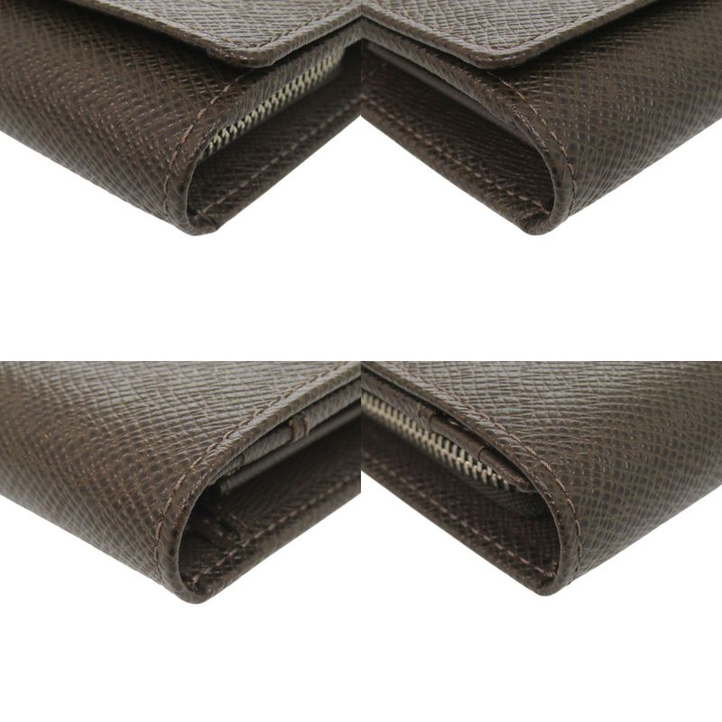 Louis Vuitton Porte-Monnaie Sergei Taiga Grizzly Coin Case Wallet Brown