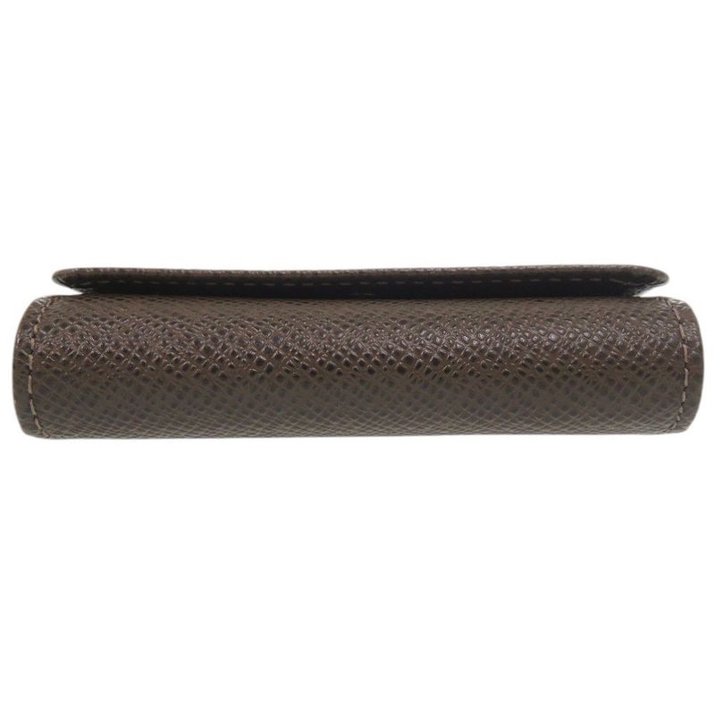 Louis Vuitton Porte-Monnaie Sergei Taiga Grizzly Coin Case Wallet Brown