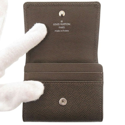 Louis Vuitton Porte-Monnaie Sergei Taiga Grizzly Coin Case Wallet Brown