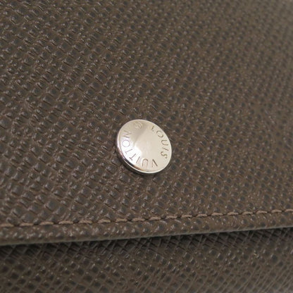 Louis Vuitton Porte-Monnaie Sergei Taiga Grizzly Coin Case Wallet Brown