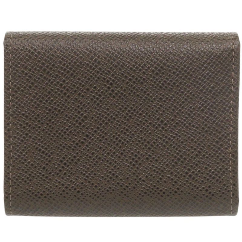 Louis Vuitton Porte-Monnaie Sergei Taiga Grizzly Coin Case Wallet Brown