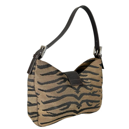 Fendi Zucca Handbag Canvas Brown — view 3