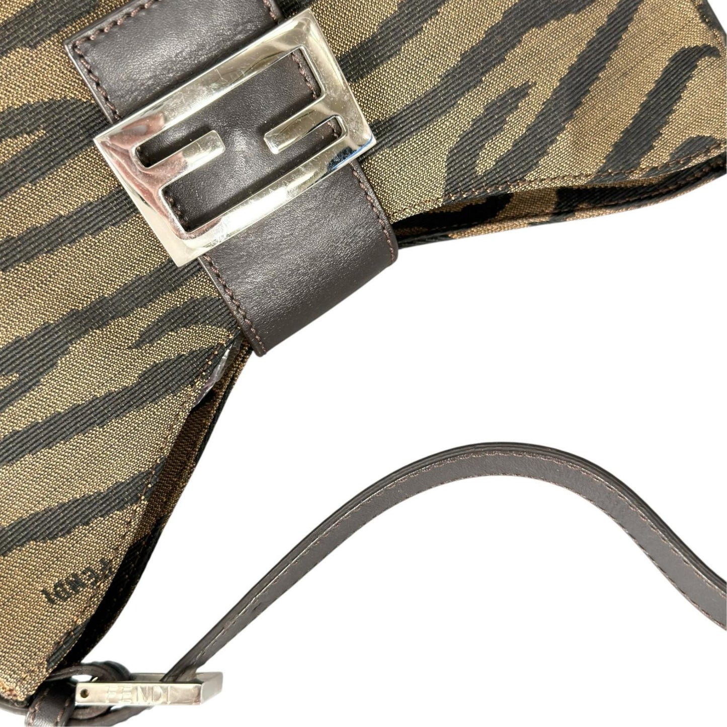 Fendi Zucca Handbag Canvas Brown — view 6