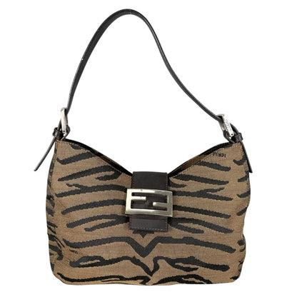 Fendi Zucca Handbag Canvas Brown