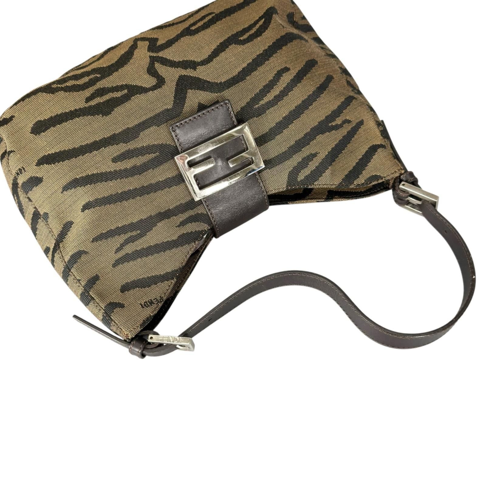 Fendi Zucca Handbag Canvas Brown — view 5