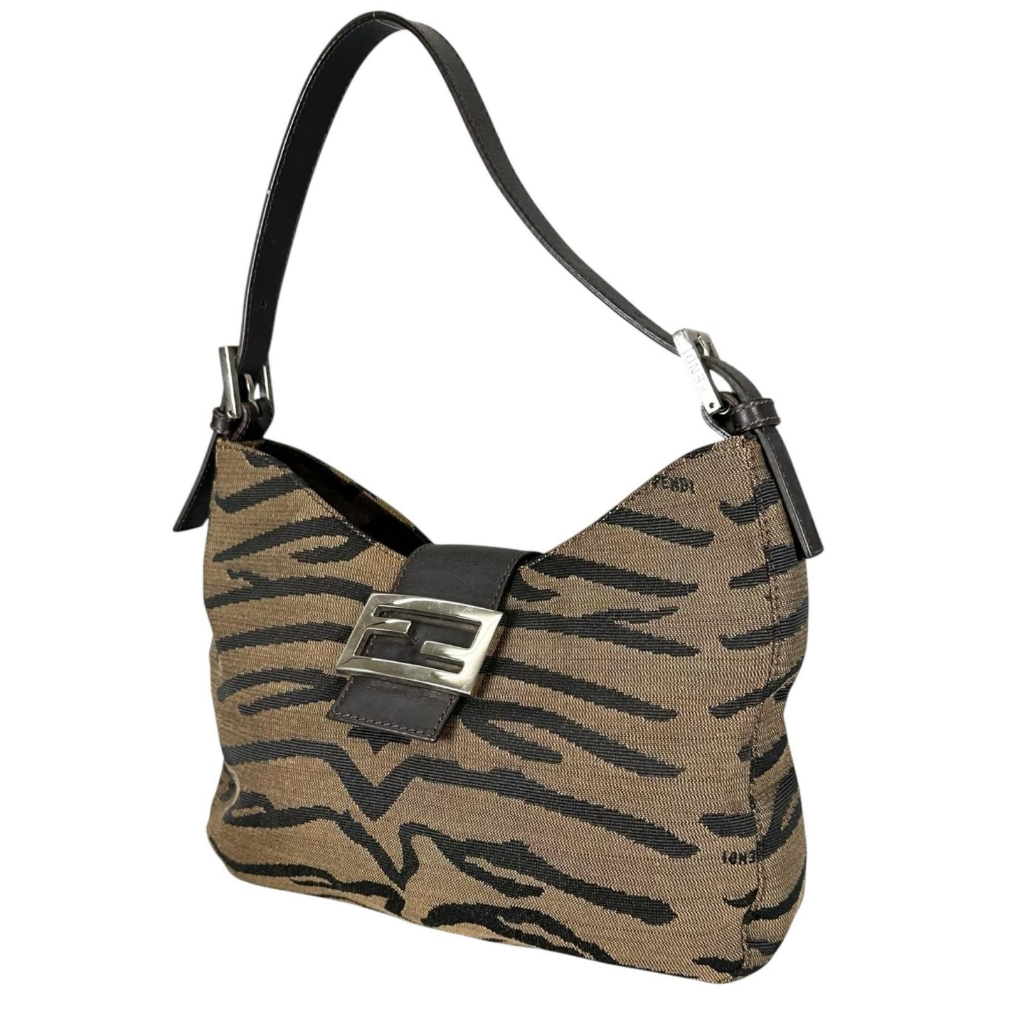 Fendi Zucca Handbag Canvas Brown — view 2