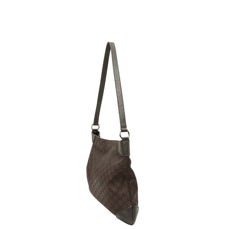 Gucci GG Canvas Shoulder Bag Brown