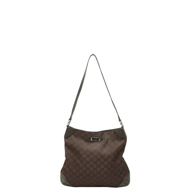 Gucci GG Canvas Shoulder Bag Brown