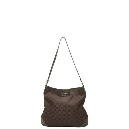 Gucci GG Canvas Shoulder Bag Brown