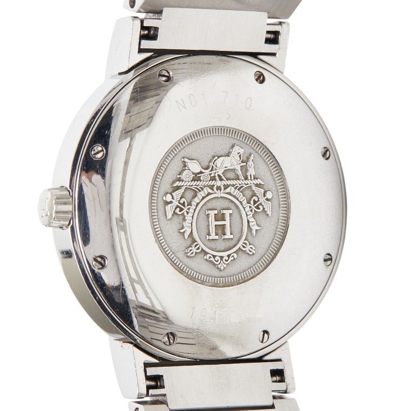 Hermes Nomade Automatic Quartz Watch Gray Silver Stainless Steel