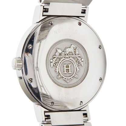 Hermes Nomade Automatic Quartz Watch Gray Silver Stainless Steel