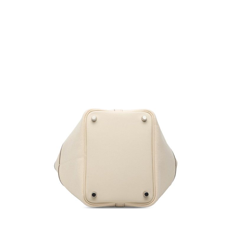 Hermes Picotin Lock PM Cargo Handbag Nata White Veau Swift Ash