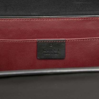Gucci Sylvie Chain Shoulder Bag 2-Way Black Patent Leather