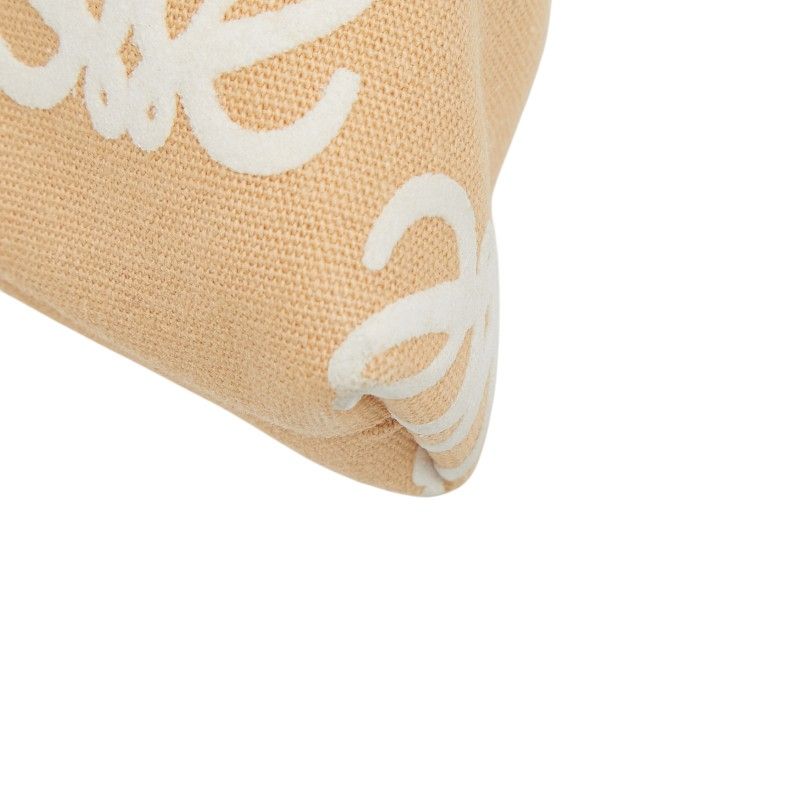 Loewe Anagram Clutch Beige Canvas Leather