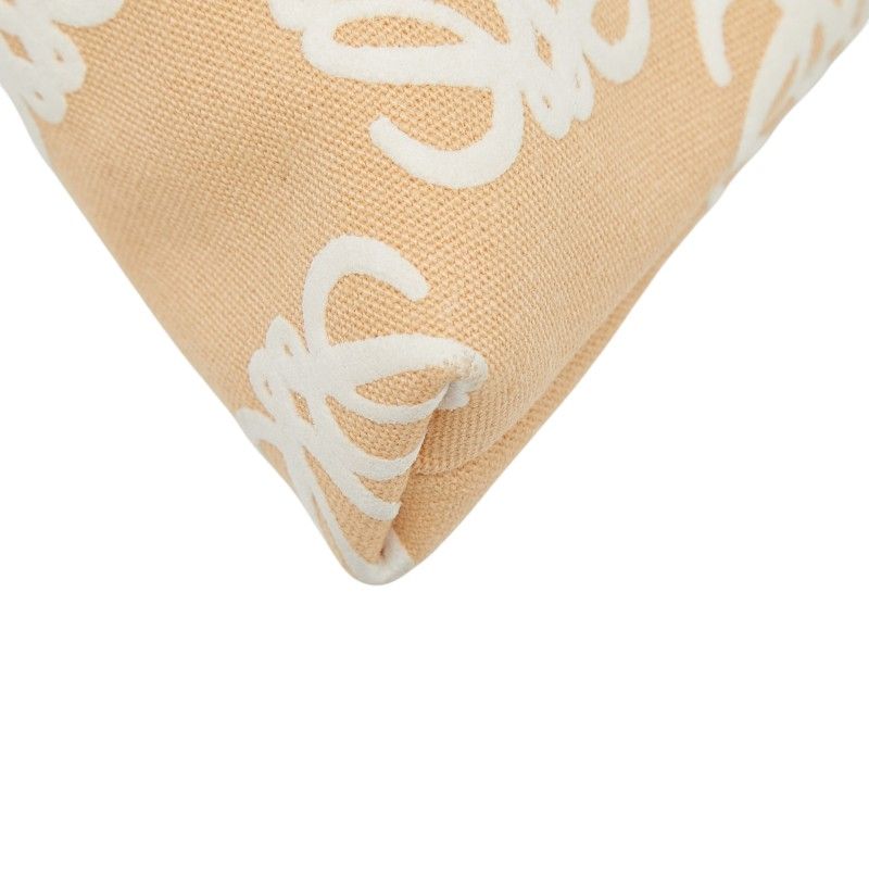 Loewe Anagram Clutch Beige Canvas Leather