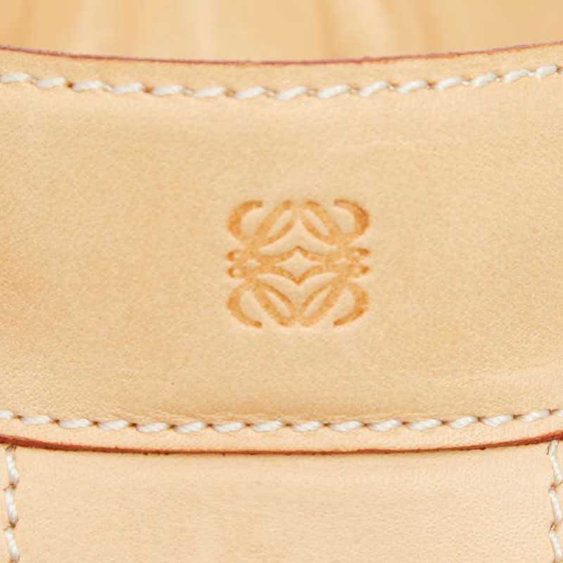 Loewe Anagram Clutch Beige Canvas Leather
