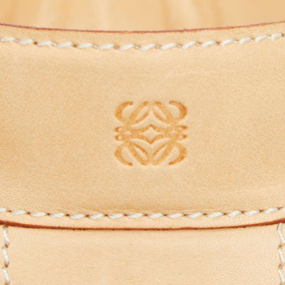 Loewe Anagram Clutch Beige Canvas Leather