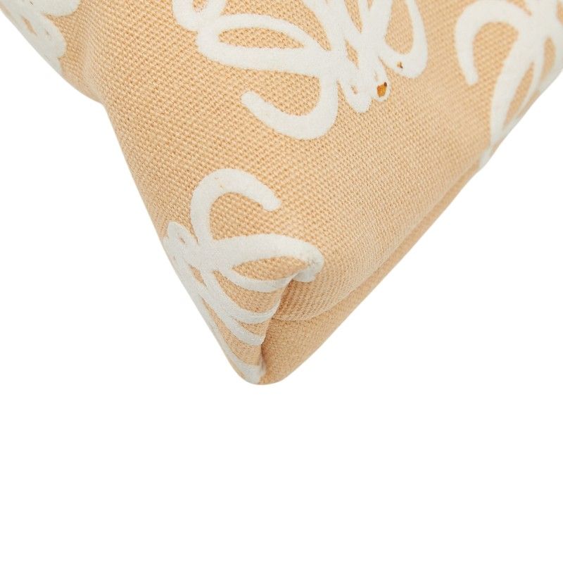 Loewe Anagram Clutch Beige Canvas Leather