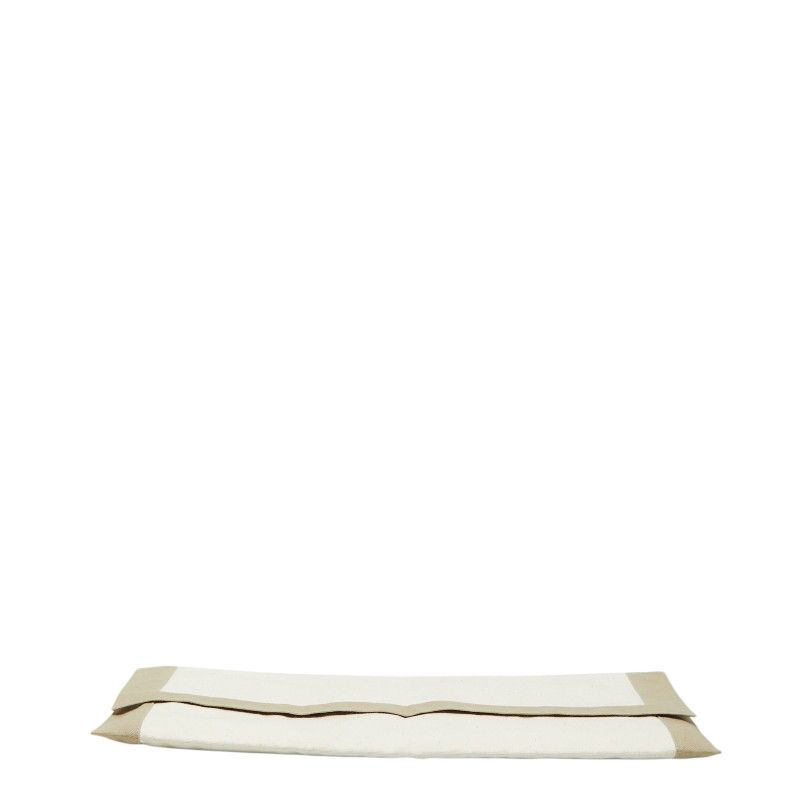 Hermes Tapidocell Clutch Ivory Beige Canvas