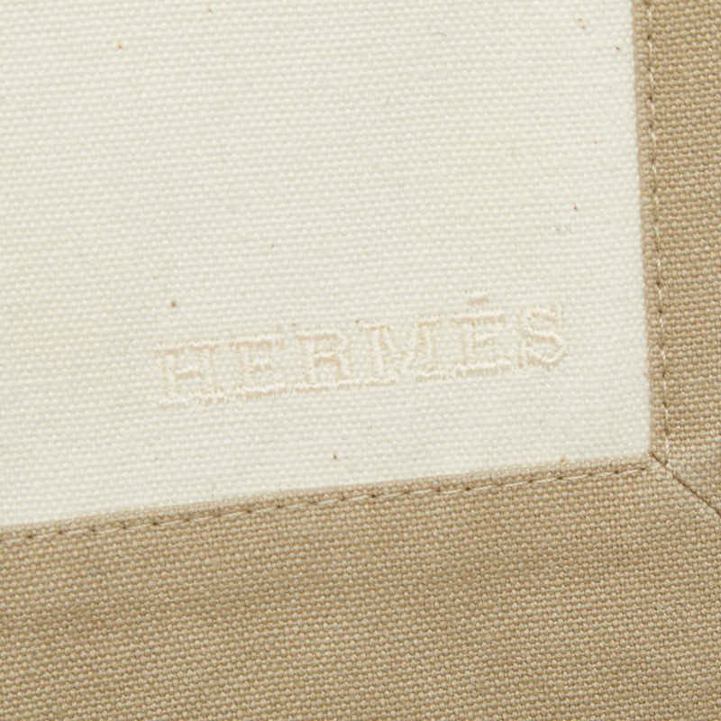 Hermes Tapidocell Clutch Ivory Beige Canvas