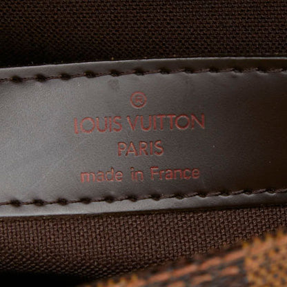 Louis Vuitton Damier Naviglio Shoulder Bag Brown Leather