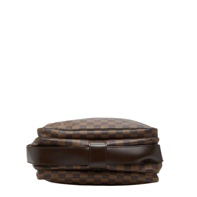 Louis Vuitton Damier Naviglio Shoulder Bag Brown Leather