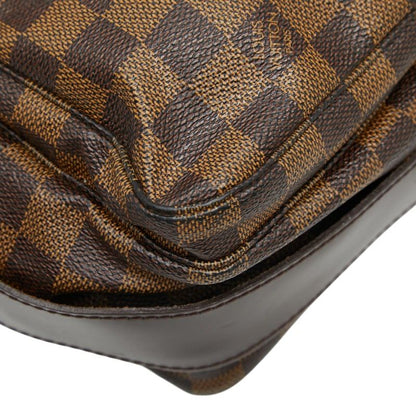 Louis Vuitton Damier Naviglio Shoulder Bag Brown Leather