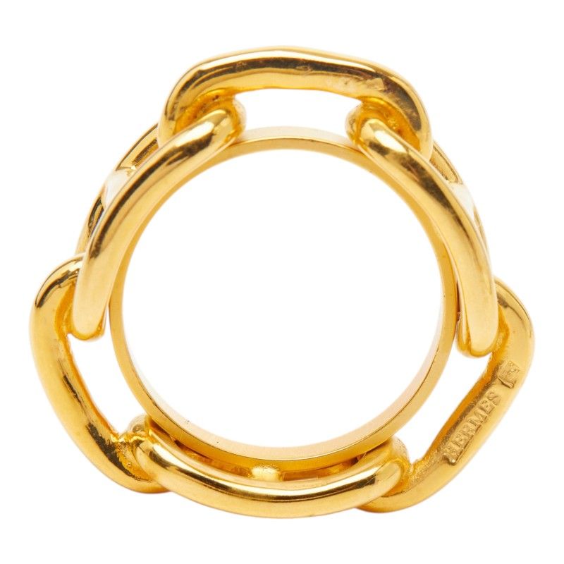 Hermes Chaine D'ancre Scarf Ring Gold Plated