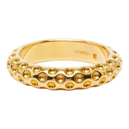 Hermes Dot Motif Scarf Ring Gold Plated