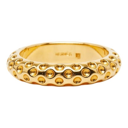 Hermes Dot Motif Scarf Ring Gold Plated