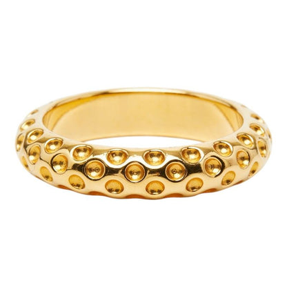 Hermes Dot Motif Scarf Ring Gold Plated