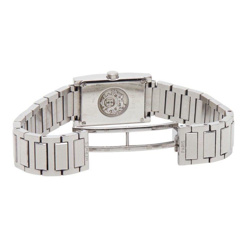 Hermes Tandem Watch Blue Silver Stainless Steel
