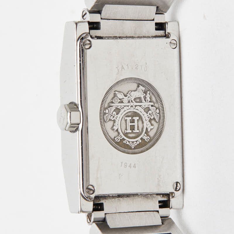 Hermes Tandem Watch Blue Silver Stainless Steel