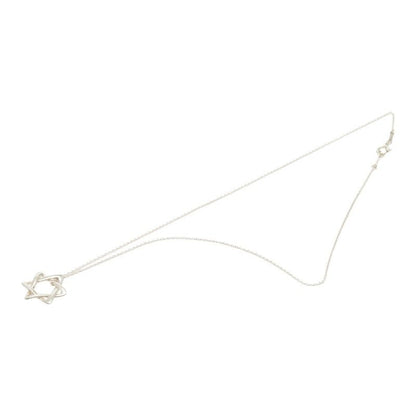 Tiffany & Co Elsa Peretti Star of David Hexagram Chain Pendant Necklace Silver