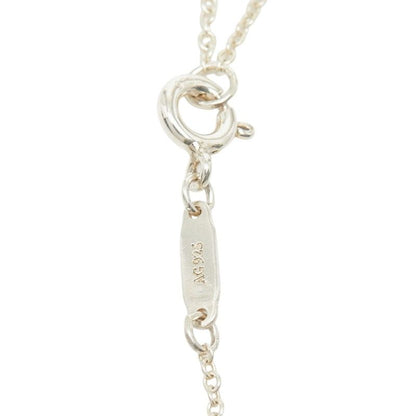Tiffany & Co Return to Round Heart Chain Pendant Necklace Silver Blue