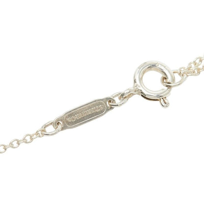 Tiffany & Co Return to Round Heart Chain Pendant Necklace Silver Blue