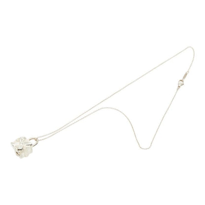Tiffany & Co Present Box Lock Ribbon Pendant Necklace Silver
