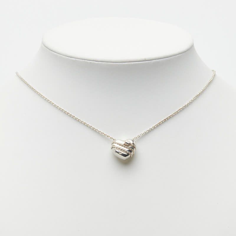 Tiffany & Co Heart Aro Vintage Pendant Necklace Silver