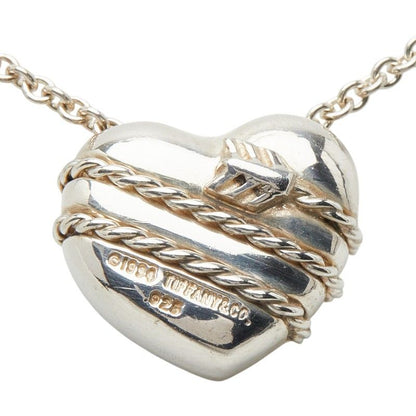 Tiffany & Co Heart Aro Vintage Pendant Necklace Silver