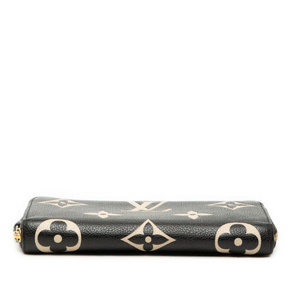 Louis Vuitton Monogram Empreinte Bicolor Zippy Wallet Black Leather
