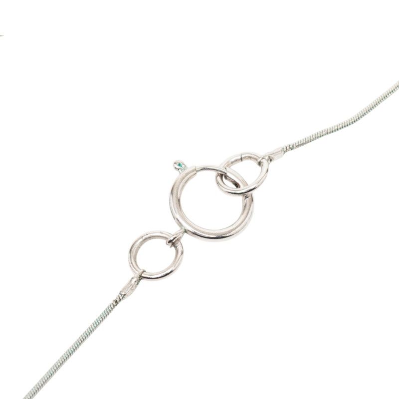 Chanel Mademoiselle Necklace Silver Black Metal