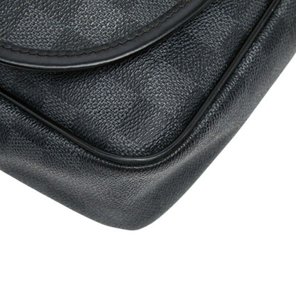 Louis Vuitton Damier Graphite Daniel MM Crossbody Shoulder Bag Black Leather