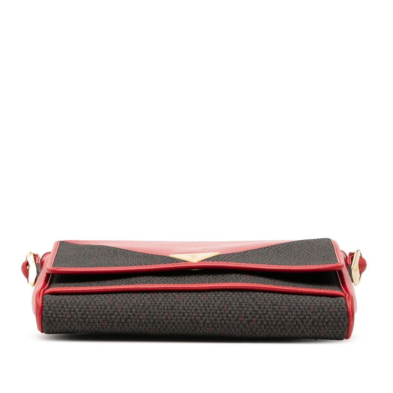 Saint Laurent Crossbody Shoulder Bag Red Multicolor Leather