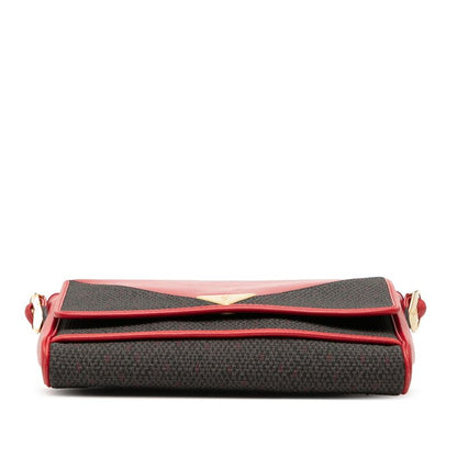 Saint Laurent Crossbody Shoulder Bag Red Multicolor Leather