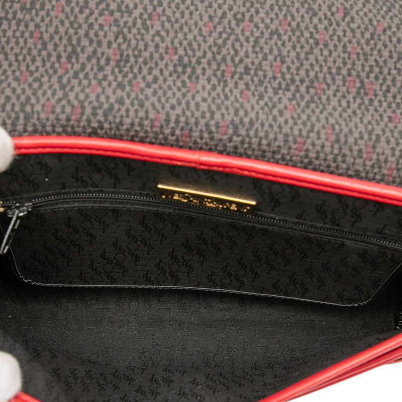 Saint Laurent Crossbody Shoulder Bag Red Multicolor Leather
