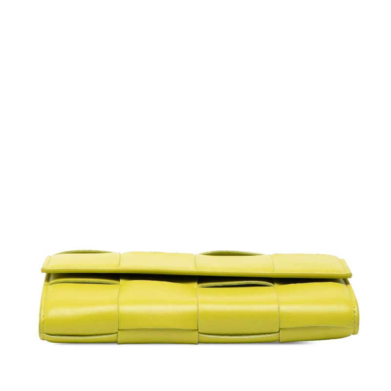 Bottega Veneta Maxi Intrecciato Wallet Green Leather